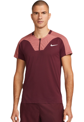 Поло теннисное Nike Dri-Fit Advantage Slam Tennis Polo - night maroon/white