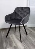 фото 6 Стул GALE 360 град. поворот. BLUVEL-14 GREY, велюр/ черный каркас, М-City на profcook.ru