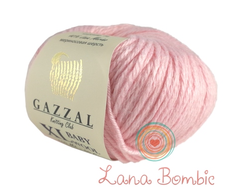 Пряжа Gazzal Baby Wool XL 836 нежно-розовый