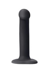 Черный фаллос на присоске Silicone Bendable Dildo S - 17 см. - 