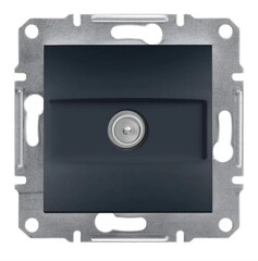РОЗЕТКА TV ОКОНЕЧНАЯ С/У 1-ГНЕЗДО МЕХ АНТРАЦИТ ASFORA /SCHNEIDER/