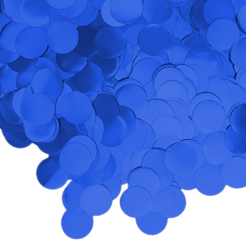 Конфетти фольга Круг, Королевский синий, Хром, 1 см, 50 г