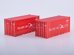 Semitrailer Container-carrier MAZ-938920 with containers Hamburg Sud 1:43 AutoHistory