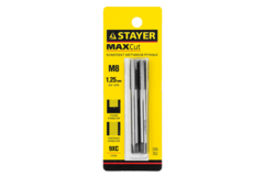 STAYER M8 х 1.25, 2 шт, комплект метчиков (28025-08-1.25-H2)