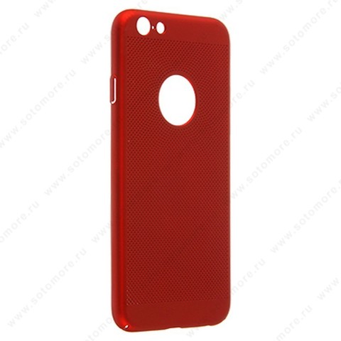 Накладка пластиковая перфорированная для Apple iPhone 6s/ 6 красный