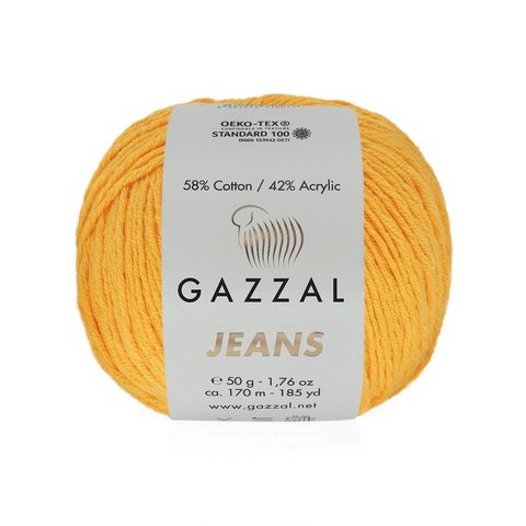 Пряжа Gazzal Jeans 1124 желток