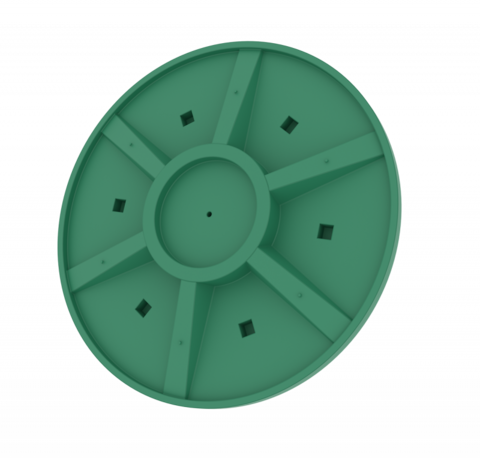 Крышка для бетонных колец Мультпласт(1320x1320x230см;) - арт.555485.39