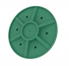 Крышка для бетонных колец Мультпласт(1320x1320x230см;) - арт.555485.39