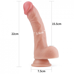Фаллоимитатор на присоске Lovetoy Platinum Silicone Cock телесный, 20,5х3,9 см