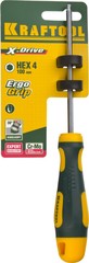 KRAFTOOL Х-Drive, Hex4 x 100, отвертка (250075-4-100)