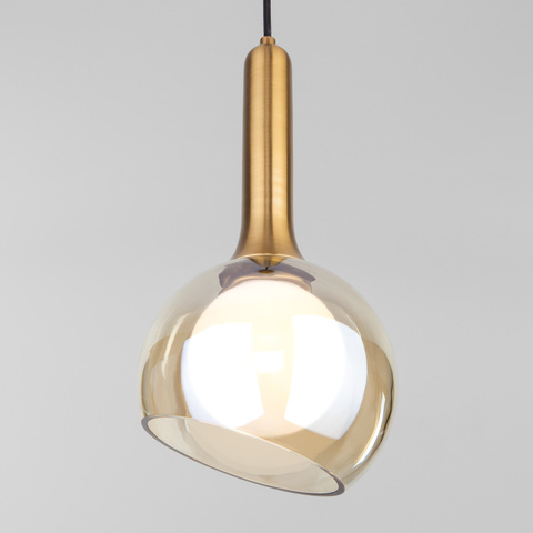 Подвесной светильник со стеклянным плафоном 50188/1 янтарный