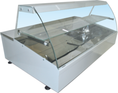 Настольная холодильная витрина БЗТО "Иней Гном 2С" 1250 (Нержавеющая сталь)