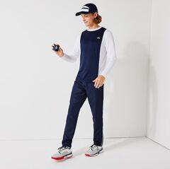 Футболка теннисная tenisowy Lacoste Men’s Sport Breathable Piqu_ Knit T-Shirt - navy blue/white/navy blue/whit