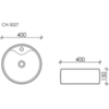 Ceramica Nova CN5027 Умывальник чаша накладная круглая Element 400*400*150мм