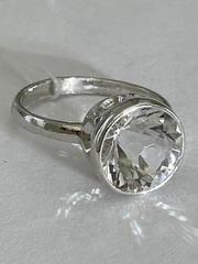 Горный хрусталь 316  (кольцо из серебра)