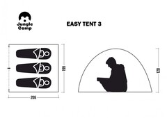 Палатка автомат Jungle Camp Easy Tent 3 (70861)