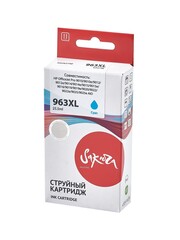 Струйный картридж Sakura 3JA27AE (№963XL Cyan) для HP OfficeJet Pro 9010, 9010e, 9012, 9012e, 9014, 9014e, 9015, 9015e, 9016, 9019, 9019e, 9020, 9022, 9022e, 9025, 9025e AIO, пигментный тип чернил, голубой, 25,5 мл., 1600 к.