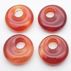 Сердолик, размер 18 мм, отверстие 5 мм, цена за 1 шт