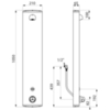 Delabie 792410 Терм. душ. панель SECURITHERM, алюмин., скрытый подвод,  батарея  6V