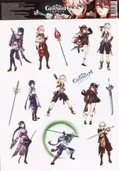 Набор наклеек Genshin Impact