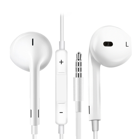 Наушники с микрофоном EarPods с разъемом mini-Jack (3.5mm) Original (Белый)