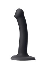 Черный фаллос на присоске Silicone Bendable Dildo S - 17 см. - 