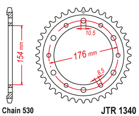 Звезда ведомая JTR1340 44ZBK