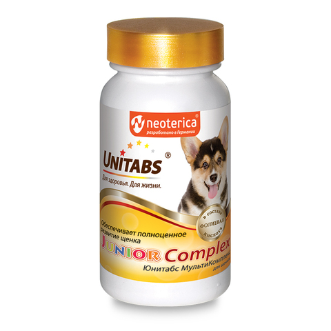 Экопром Юнитабс JuniorComplex с B9 Витамины для щенков 100таб