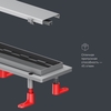 Am.Pm W02SC-U11-070-04SB PrimeFlow Трап для душа линейный универс затвор Tile 70см цвет сталь мат