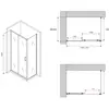 Abber AG30130B-S60B Душевой уголок, 130x60x195, цвет: чёрный