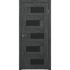 Купить Межкомнатная дверь CPL Гавана чёрное дерево стекло чёрное