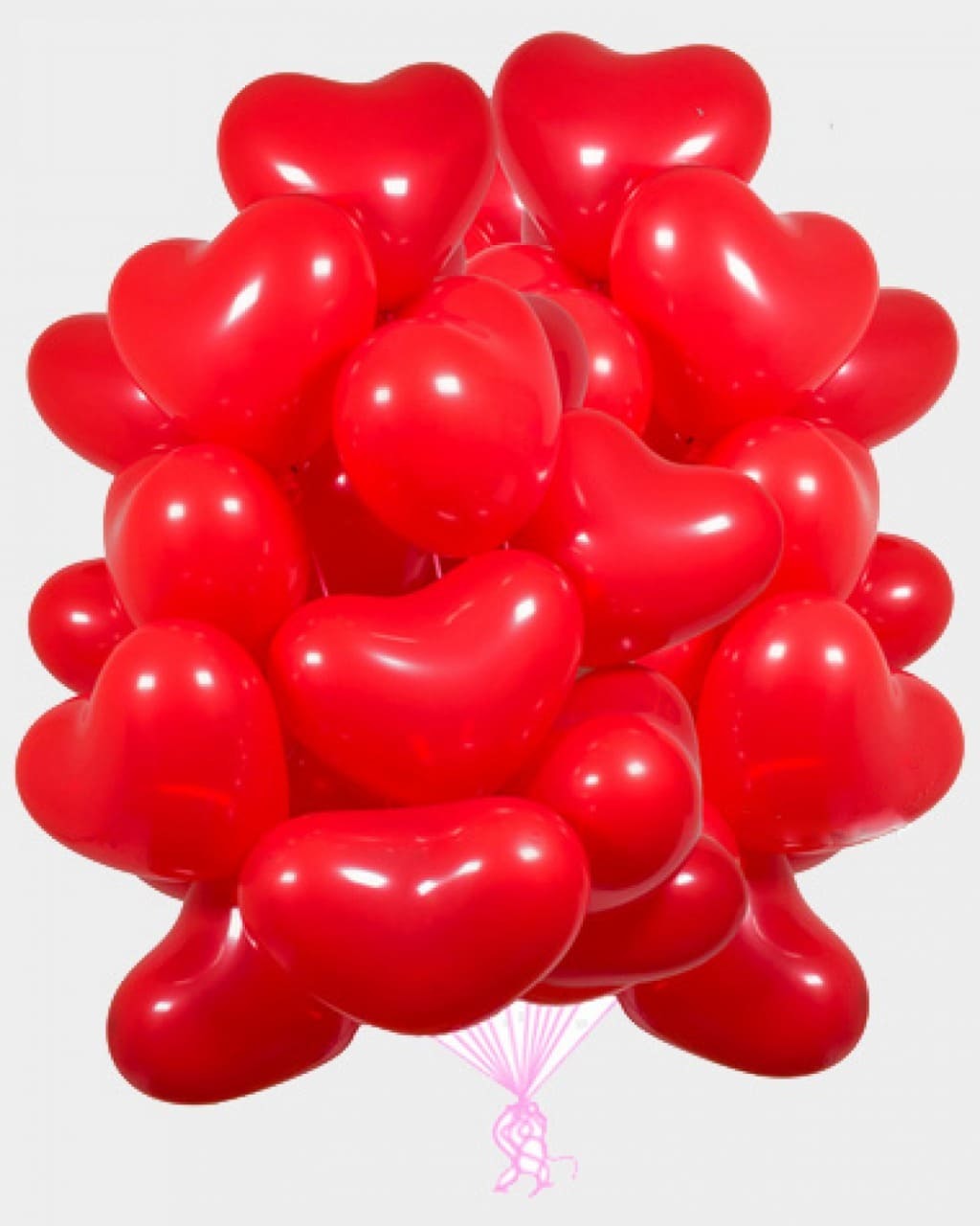 фото воздушные шары в виде сердечек