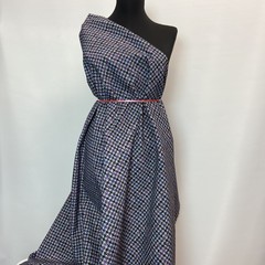 Ткань хлопок плотный с эластаном гусиная лапка сиреневый 2103