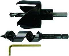 35-2-070 Набор для врезки замков коронка 55 мм, адаптер, сверло винтовое 22 мм,, 3 предмета (РемоКолор)