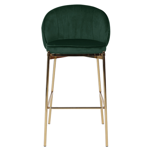 Стул барный Bergenson Bjorn Coral велюр темно-зеленый