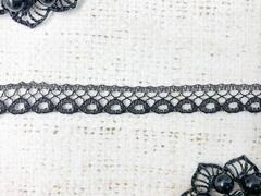 Кружево-трикотаж, ш. 1,2 см, чёрный