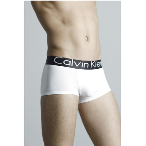 Мужские трусы боксеры с черной резинкой Calvin Klein Black Waistband White CK02101