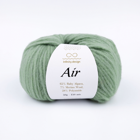 Пряжа Infinity Air 9052 зеленая олива