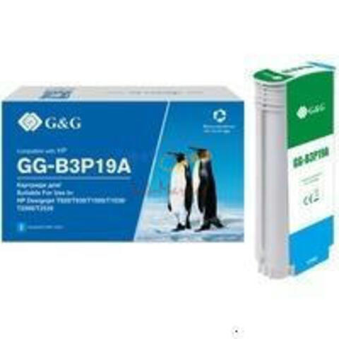Картридж G&G 727 GG-B3P319 для HP DJ T920/T1500/T2500, T930/T1530/T2530, голубой (130мл)