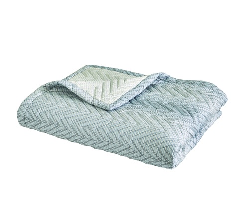 Покрывало стеганое 250х270 Blanc des Vosges Gravity bleu celeste голубое