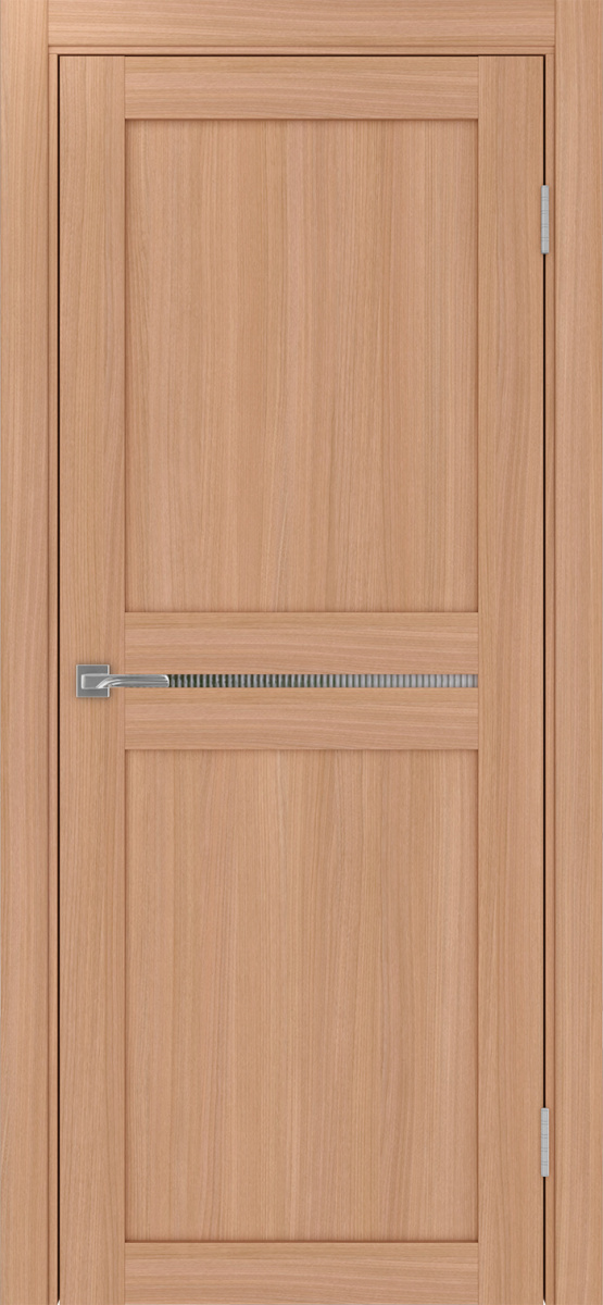 Дверь межкомнатная Оптима Порте Турин 520.121, цвет темный ясень, экошпон, стекло мору