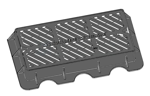 Дождеприемник ДМ2 (С250)-2-36-78, чугунный, с прямой решеткой