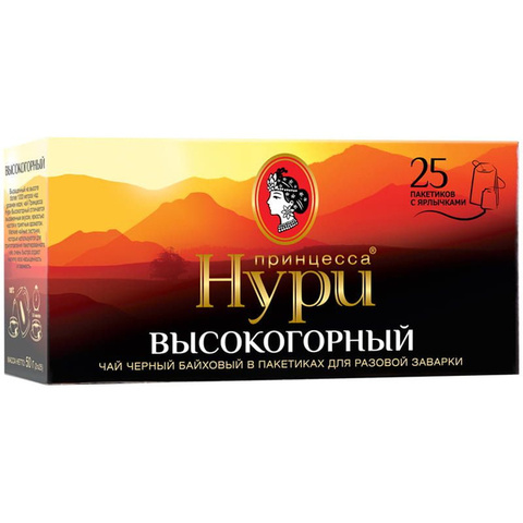 Чай Принцесса Нури черный Высокогорный 25пак, шт