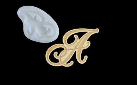 Силиконовый молд Монограмм буква 