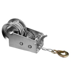 ЗУБР 0.9 т, 8 м, ручная барабанная тяговая тросовая лебедка,Профессионал(43113-0.9)