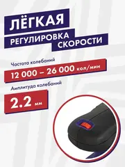 Шлифмашина вибрационная ПУЛЬСАР ВШМ 250C (250 Вт, 90х187 мм, 12000-26000 1/мин, 1,4 кг) (793-732)