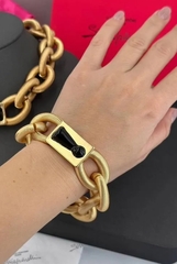 Крупный браслет-цепь SCHIAPALERRI с замком замочная скважина