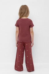 пижама  для девочки  К 1636/шоколадный десерт,сердечки