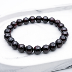 Браслет, гранат, диаметр бусин около 8 мм, размер 17 см