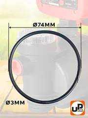 Пробка заливная (крышка) UNITED PARTS d74мм, М74х3мм для садовых насосов и насосных станций 1100/1300 Вт (90-1332)